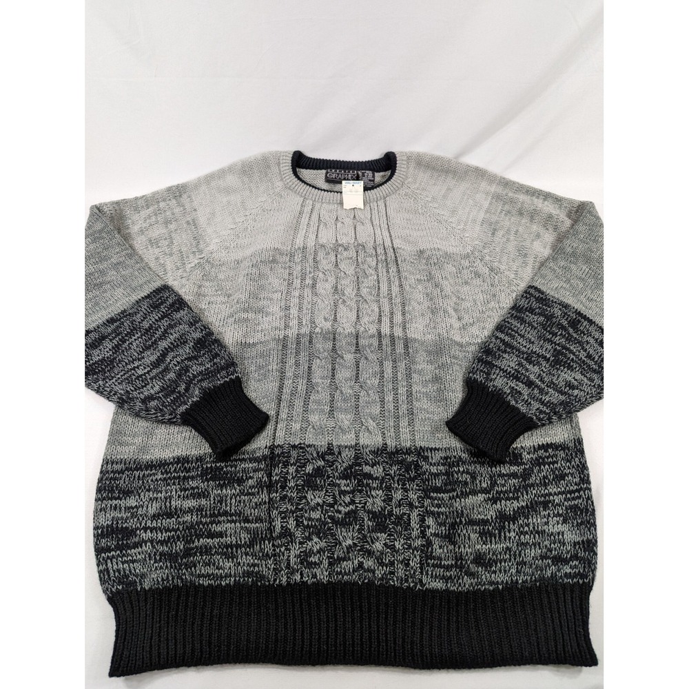 Vintage New Dead Stock 90s Sweater Graphix Stardust Cable Knit Sweater 3XL